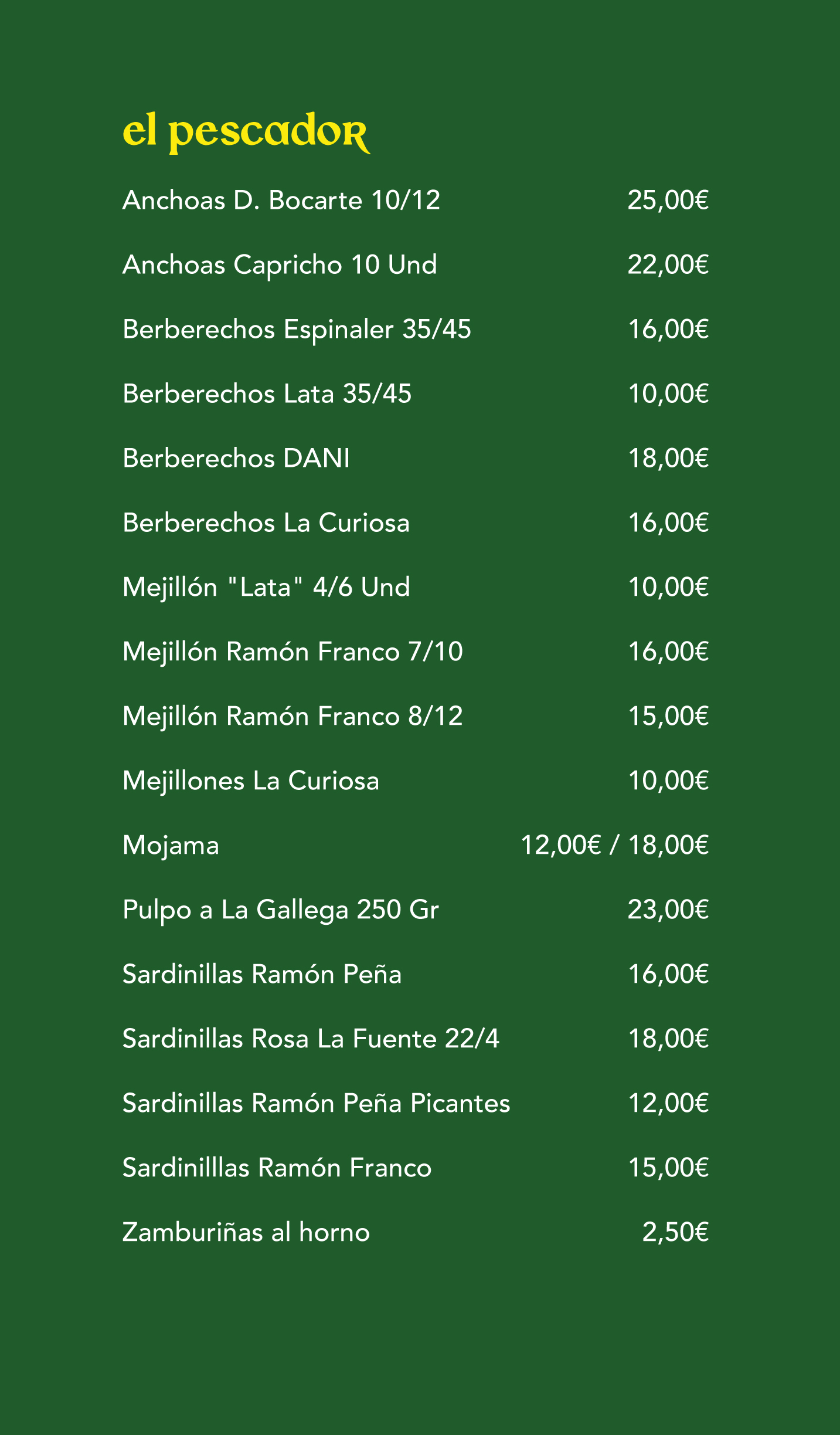 Carta Taberna Celta 2026