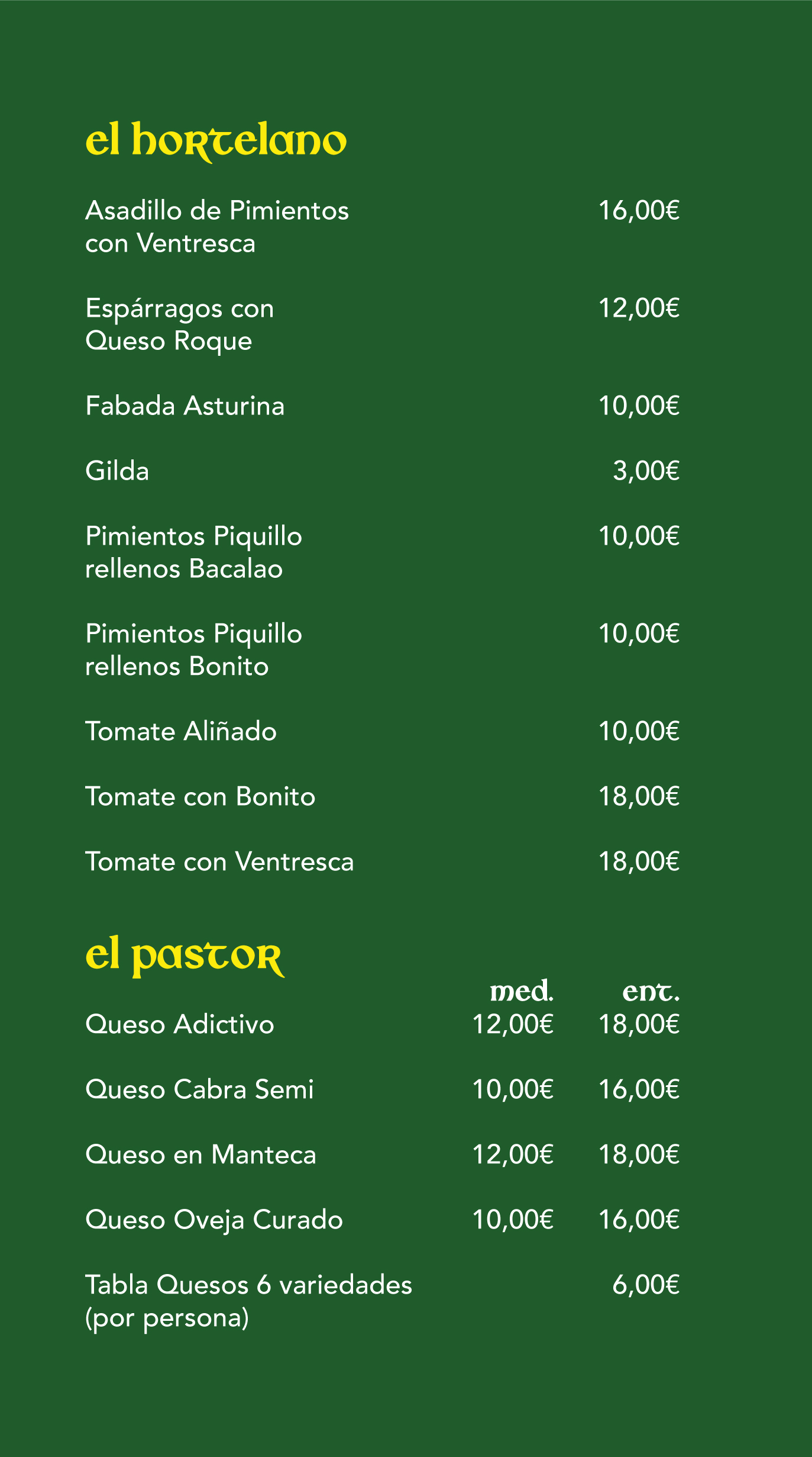 Carta Taberna Celta 2026